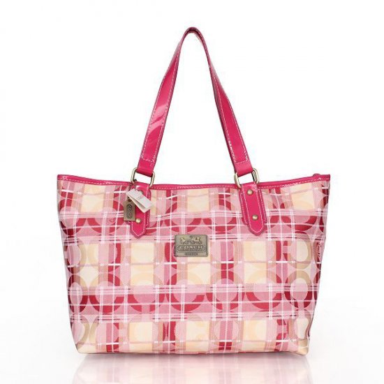 Coach Poppy In Signature Medium Pink Totes CDQ | Women